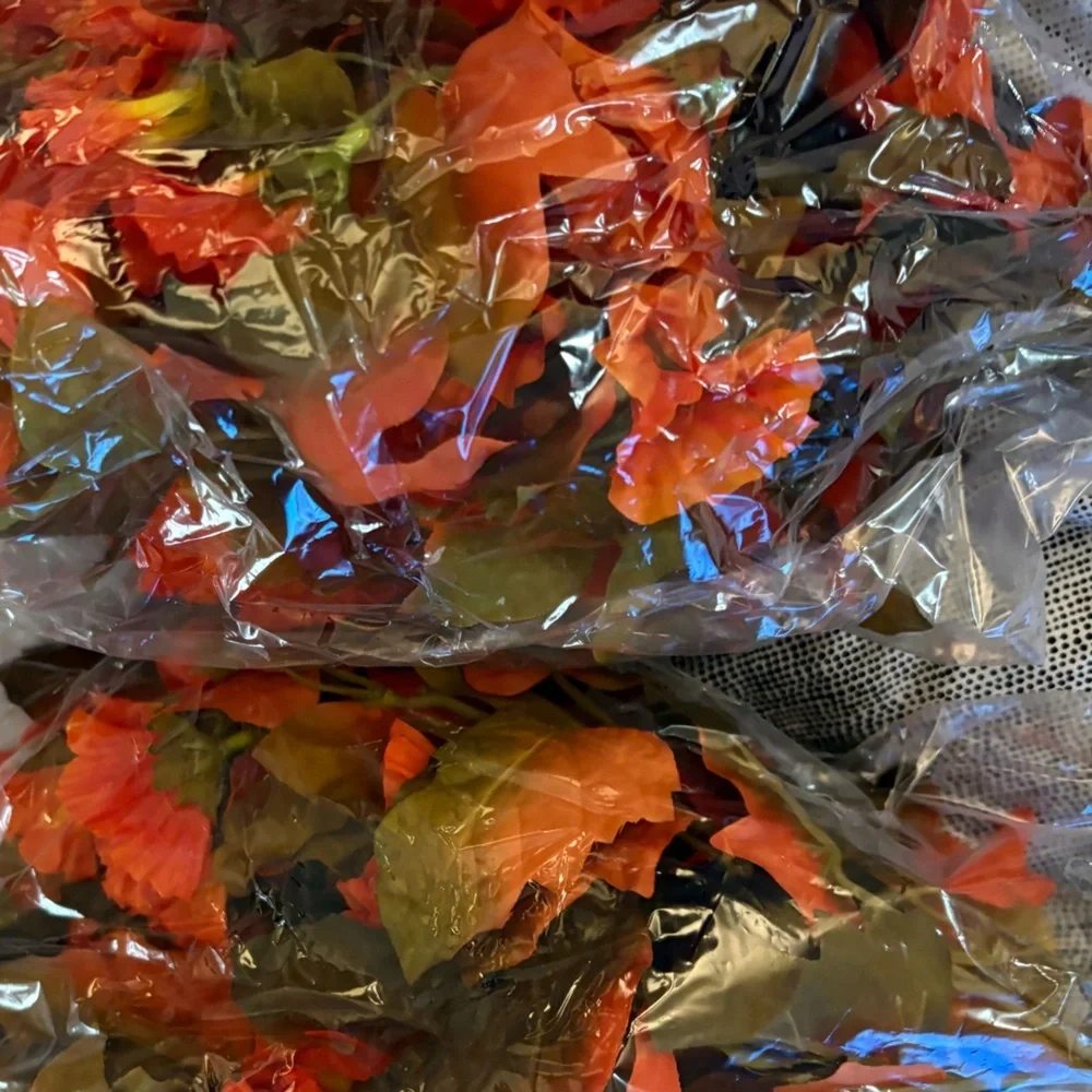 Vibrant Autumn Faux Floral Arrangement 2 Bunches silk Thanksgiving table perfect